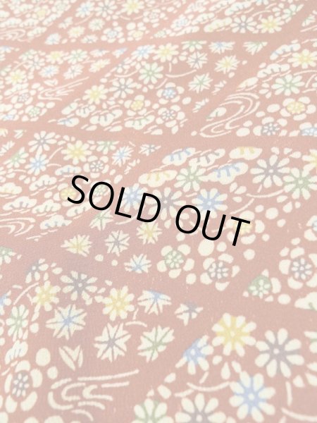 画像8: L0921H Mint  羽織 女性用着物  シルク(正絹)   赤色, 花 【中古】 【USED】 【リサイクル】 ★★★★★ (8)