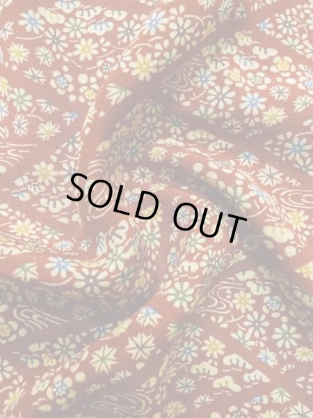 画像11: L0921H Mint  羽織 女性用着物  シルク(正絹)   赤色, 花 【中古】 【USED】 【リサイクル】 ★★★★★ (11)