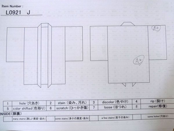 画像13: L0921J  羽織 女性用着物  化繊   桃色, 花 【中古】 【USED】 【リサイクル】 ★★★☆☆ (13)