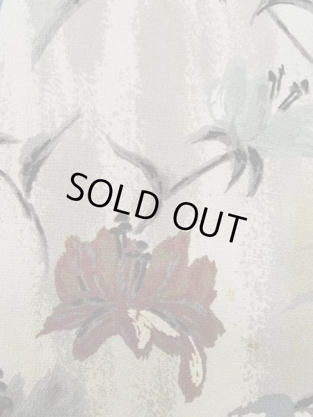 画像5: L0921L  羽織 女性用着物  シルク(正絹)   オフ ホワイト, 花 【中古】 【USED】 【リサイクル】 ★★☆☆☆ (5)