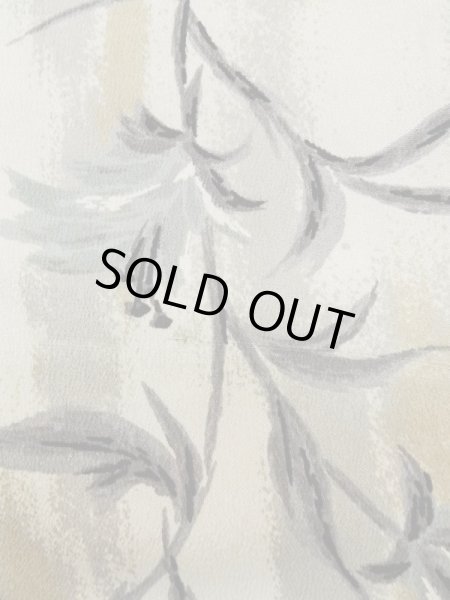 画像7: L0921L  羽織 女性用着物  シルク(正絹)   オフ ホワイト, 花 【中古】 【USED】 【リサイクル】 ★★☆☆☆ (7)