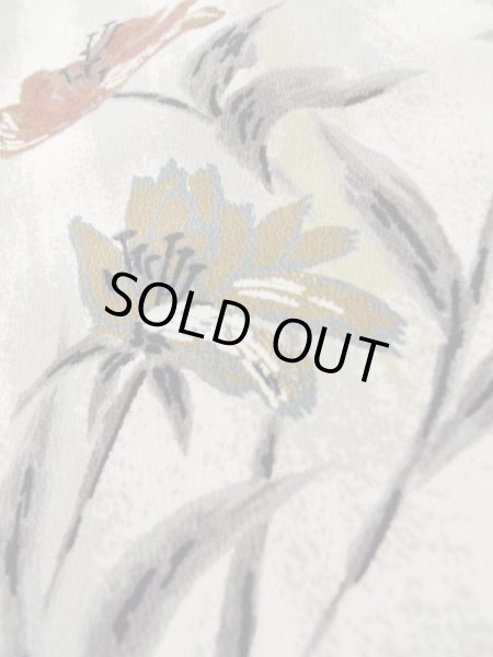 画像8: L0921L  羽織 女性用着物  シルク(正絹)   オフ ホワイト, 花 【中古】 【USED】 【リサイクル】 ★★☆☆☆ (8)