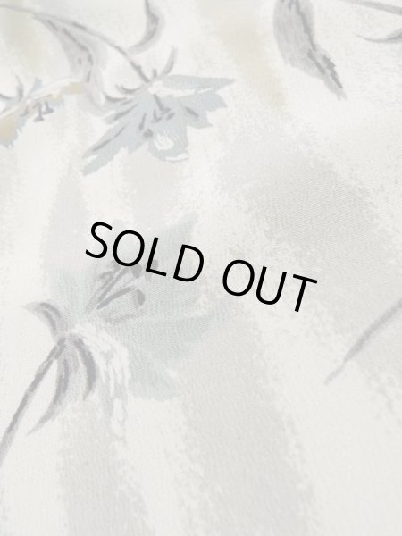 画像9: L0921L  羽織 女性用着物  シルク(正絹)   オフ ホワイト, 花 【中古】 【USED】 【リサイクル】 ★★☆☆☆ (9)