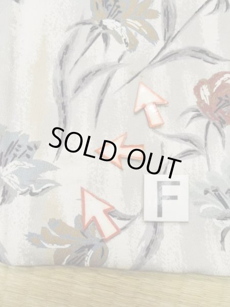 画像19: L0921L  羽織 女性用着物  シルク(正絹)   オフ ホワイト, 花 【中古】 【USED】 【リサイクル】 ★★☆☆☆ (19)