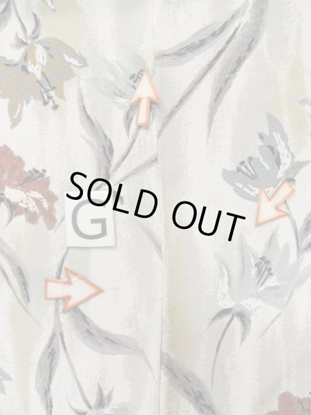 画像20: L0921L  羽織 女性用着物  シルク(正絹)   オフ ホワイト, 花 【中古】 【USED】 【リサイクル】 ★★☆☆☆ (20)