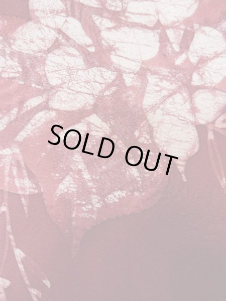 画像4: L0921M  羽織 女性用着物  シルク（正絹）   えんじ, 花 【中古】 【USED】 【リサイクル】 ★★★★☆ (4)