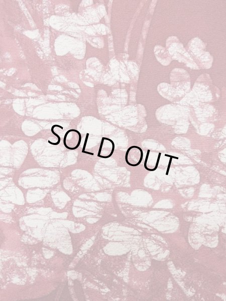 画像6: L0921M  羽織 女性用着物  シルク（正絹）   えんじ, 花 【中古】 【USED】 【リサイクル】 ★★★★☆ (6)