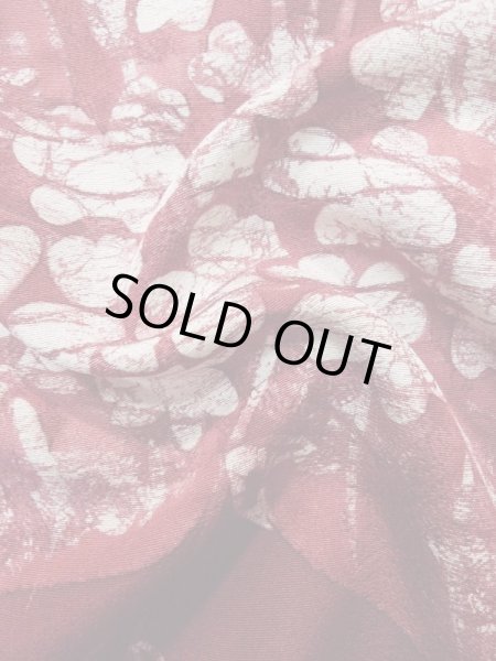 画像10: L0921M  羽織 女性用着物  シルク（正絹）   えんじ, 花 【中古】 【USED】 【リサイクル】 ★★★★☆ (10)