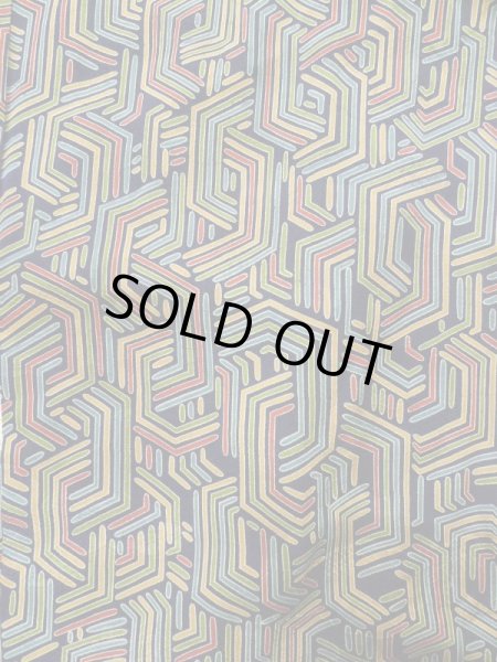 画像3: L0921N Mint  羽織 女性用着物  シルク(正絹)   藍, 幾何学模様 【中古】 【USED】 【リサイクル】 ★★★★☆ (3)