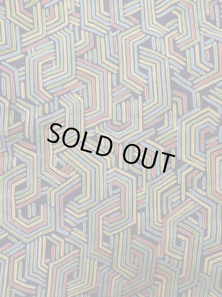 画像4: L0921N Mint  羽織 女性用着物  シルク(正絹)   藍, 幾何学模様 【中古】 【USED】 【リサイクル】 ★★★★☆ (4)