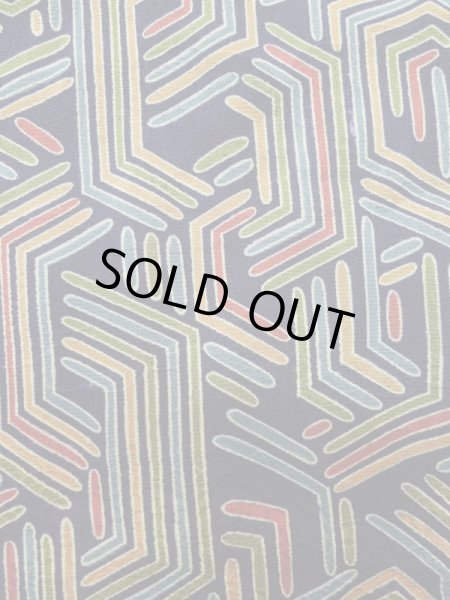 画像5: L0921N Mint  羽織 女性用着物  シルク(正絹)   藍, 幾何学模様 【中古】 【USED】 【リサイクル】 ★★★★☆ (5)