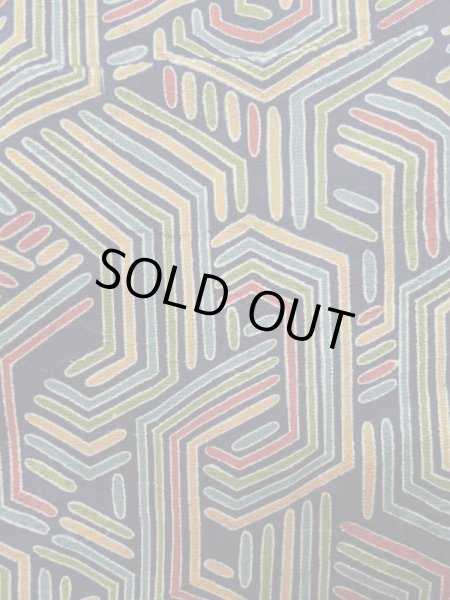 画像7: L0921N Mint  羽織 女性用着物  シルク(正絹)   藍, 幾何学模様 【中古】 【USED】 【リサイクル】 ★★★★☆ (7)