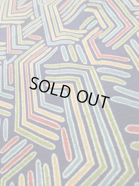 画像10: L0921N Mint  羽織 女性用着物  シルク(正絹)   藍, 幾何学模様 【中古】 【USED】 【リサイクル】 ★★★★☆ (10)