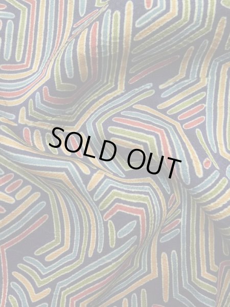 画像11: L0921N Mint  羽織 女性用着物  シルク(正絹)   藍, 幾何学模様 【中古】 【USED】 【リサイクル】 ★★★★☆ (11)