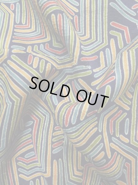 画像12: L0921N Mint  羽織 女性用着物  シルク(正絹)   藍, 幾何学模様 【中古】 【USED】 【リサイクル】 ★★★★☆ (12)