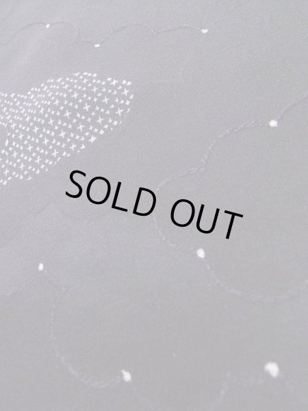 画像10: L0921P Mint  羽織 女性用着物  シルク(正絹)   黒, 雲 【中古】 【USED】 【リサイクル】 ★★★★☆ (10)