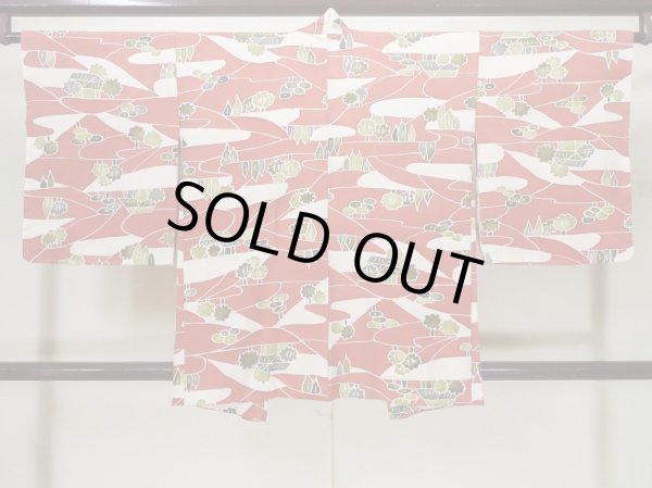 画像2: L0921Q  羽織 女性用着物  シルク（正絹）  淡い 赤色, 家 【中古】 【USED】 【リサイクル】 ★★★★☆ (2)