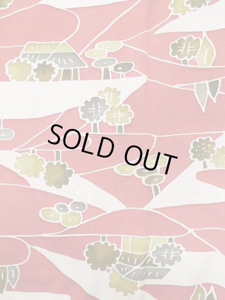 画像4: L0921Q  羽織 女性用着物  シルク（正絹）  淡い 赤色, 家 【中古】 【USED】 【リサイクル】 ★★★★☆ (4)