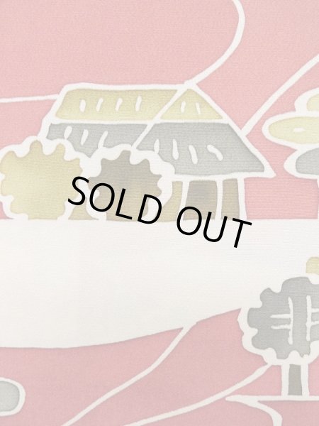 画像5: L0921Q  羽織 女性用着物  シルク（正絹）  淡い 赤色, 家 【中古】 【USED】 【リサイクル】 ★★★★☆ (5)