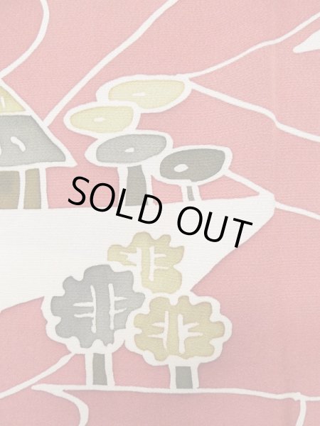 画像6: L0921Q  羽織 女性用着物  シルク（正絹）  淡い 赤色, 家 【中古】 【USED】 【リサイクル】 ★★★★☆ (6)