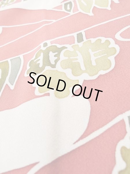 画像9: L0921Q  羽織 女性用着物  シルク（正絹）  淡い 赤色, 家 【中古】 【USED】 【リサイクル】 ★★★★☆ (9)