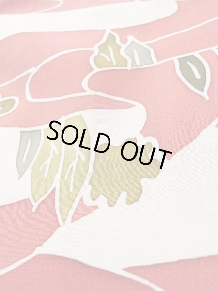 画像10: L0921Q  羽織 女性用着物  シルク（正絹）  淡い 赤色, 家 【中古】 【USED】 【リサイクル】 ★★★★☆ (10)