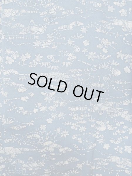 画像4: L0921S Mint  羽織 女性用着物  シルク(正絹)  淡い 水色, 花 【中古】 【USED】 【リサイクル】 ★★★★★ (4)