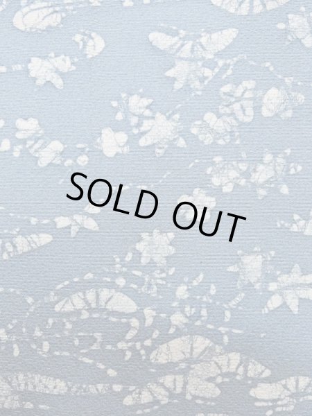 画像5: L0921S Mint  羽織 女性用着物  シルク(正絹)  淡い 水色, 花 【中古】 【USED】 【リサイクル】 ★★★★★ (5)