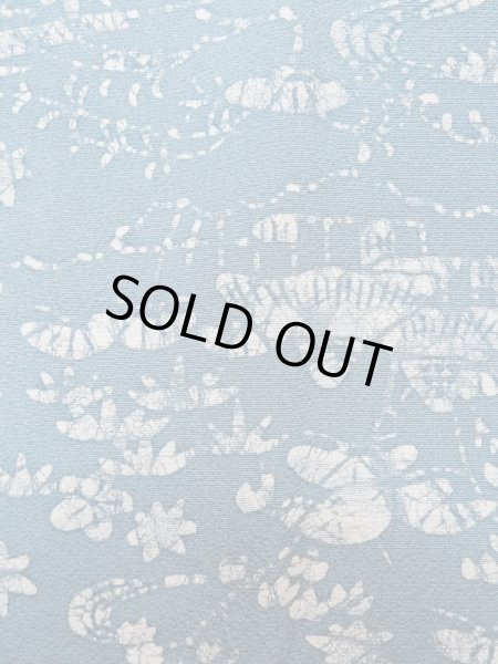 画像6: L0921S Mint  羽織 女性用着物  シルク(正絹)  淡い 水色, 花 【中古】 【USED】 【リサイクル】 ★★★★★ (6)