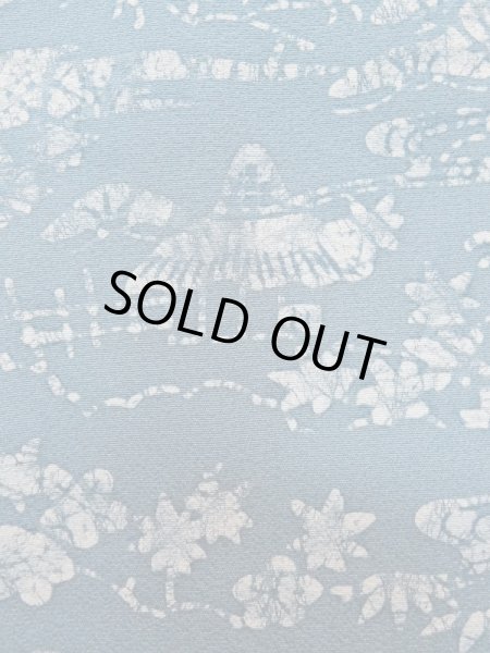 画像7: L0921S Mint  羽織 女性用着物  シルク(正絹)  淡い 水色, 花 【中古】 【USED】 【リサイクル】 ★★★★★ (7)