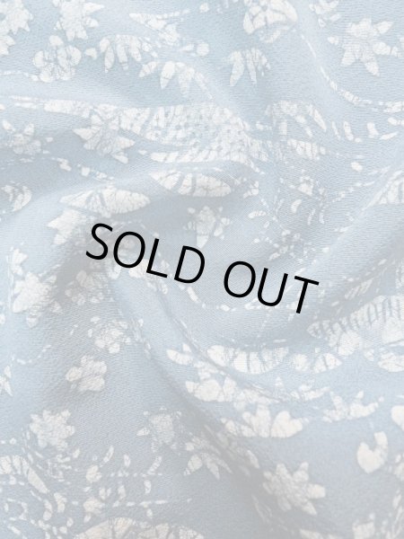 画像12: L0921S Mint  羽織 女性用着物  シルク(正絹)  淡い 水色, 花 【中古】 【USED】 【リサイクル】 ★★★★★ (12)