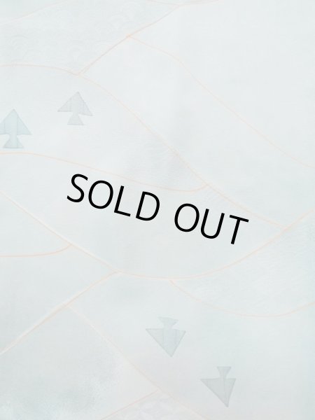 画像4: L0921T Mint  羽織 女性用着物  シルク（正絹） 淡い 薄い 水色, 抽象的模様 【中古】 【USED】 【リサイクル】 ★★★★★ (4)