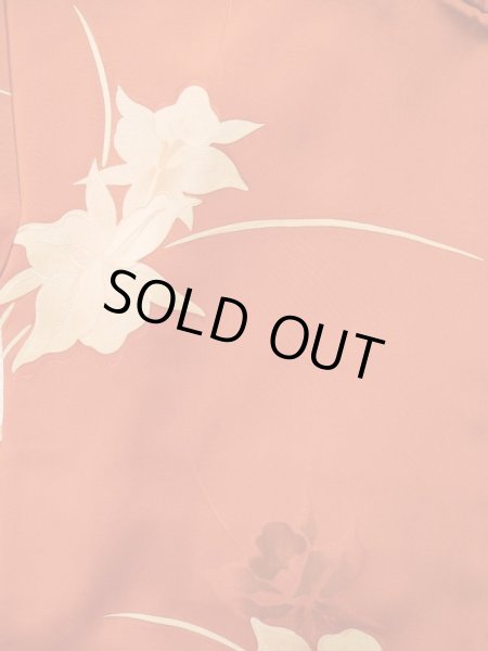 画像3: L0921U  羽織 女性用着物  シルク(正絹)   橙色, りんどう 【中古】 【USED】 【リサイクル】 ★★★☆☆ (3)