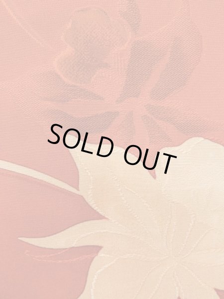 画像7: L0921U  羽織 女性用着物  シルク(正絹)   橙色, りんどう 【中古】 【USED】 【リサイクル】 ★★★☆☆ (7)