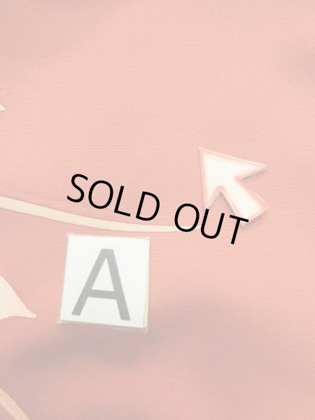 画像14: L0921U  羽織 女性用着物  シルク(正絹)   橙色, りんどう 【中古】 【USED】 【リサイクル】 ★★★☆☆ (14)