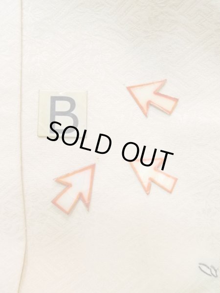 画像14: L0921V  羽織 女性用着物  シルク(正絹)   オフ ホワイト, 菊 【中古】 【USED】 【リサイクル】 ★★☆☆☆ (14)