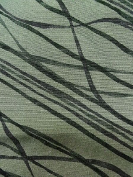 画像5: L0921W  羽織 女性用着物  化繊  淡い 緑色, 線 【中古】 【USED】 【リサイクル】 ★★☆☆☆ (5)