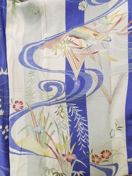 画像10: L0921Y Mint  羽織 女性用着物  シルク(正絹) 淡い 茶色み 紫色, 抽象的模様 【中古】 【USED】 【リサイクル】 ★★★☆☆ (10)