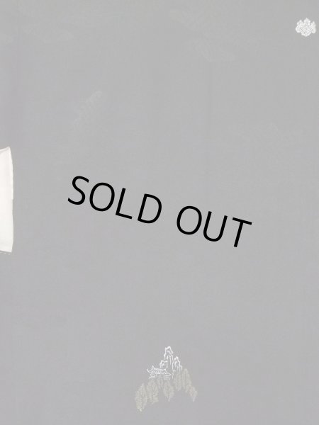 画像3: L0922A  羽織 女性用着物  シルク(正絹)   黒, 寺 【中古】 【USED】 【リサイクル】 ★☆☆☆☆ (3)