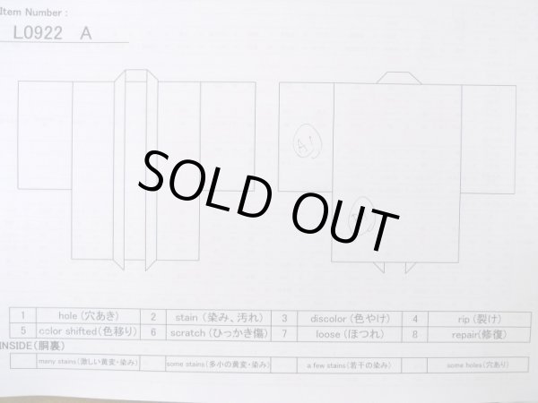 画像10: L0922A  羽織 女性用着物  シルク(正絹)   黒, 寺 【中古】 【USED】 【リサイクル】 ★☆☆☆☆ (10)