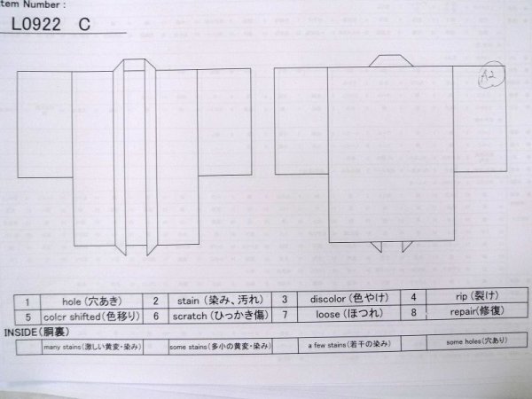 画像14: L0922C  羽織 女性用着物  シルク(正絹)   黒,  【中古】 【USED】 【リサイクル】 ★★★☆☆ (14)