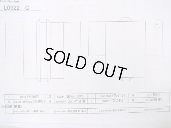 画像14: L0922C  羽織 女性用着物  シルク（正絹）   黒,  【中古】 【USED】 【リサイクル】 ★★★☆☆ (14)