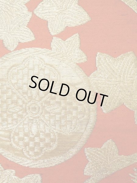 画像5: L0928A 袋帯 女性用着物 シルク(正絹)   黒 もみじ 【中古】 【USED】 【リサイクル】 ★★★★☆ (5)