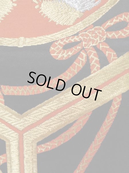 画像6: L0928A 袋帯 女性用着物 シルク(正絹)   黒 もみじ 【中古】 【USED】 【リサイクル】 ★★★★☆ (6)