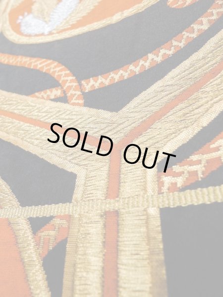 画像10: L0928A 袋帯 女性用着物 シルク(正絹)   黒 もみじ 【中古】 【USED】 【リサイクル】 ★★★★☆ (10)