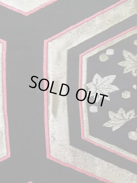 画像6: L0928B 袋帯 女性用着物 シルク（正絹）   黒 菊 【中古】 【USED】 【リサイクル】 ★★★★☆ (6)