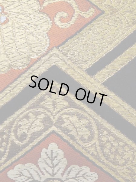 画像7: L0928J 袋帯 女性用着物 シルク（正絹）   黒 菊 【中古】 【USED】 【リサイクル】 ★★☆☆☆ (7)