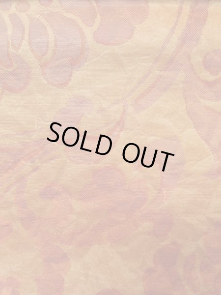 画像7: L0928K 袋帯 女性用着物 シルク（正絹）  淡い 橙色 唐花 【中古】 【USED】 【リサイクル】 ★★★☆☆ (7)