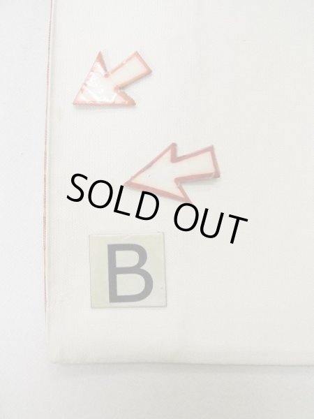 画像13: L0928K 袋帯 女性用着物 シルク（正絹）  淡い 橙色 唐花 【中古】 【USED】 【リサイクル】 ★★★☆☆ (13)