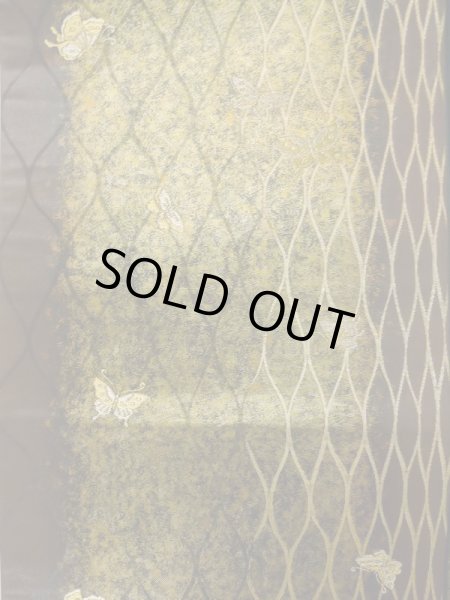 画像4: L0928V 袋帯 女性用着物 シルク(正絹)   茶色 蝶々 【中古】 【USED】 【リサイクル】 ★★★★☆ (4)